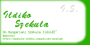 ildiko szekula business card